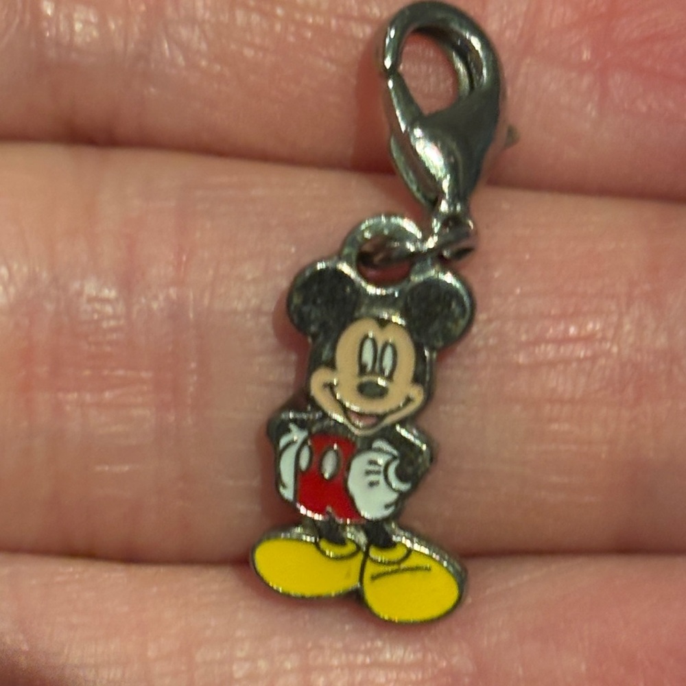 Disney Mickey Mouse Silver and Yellow Pendant